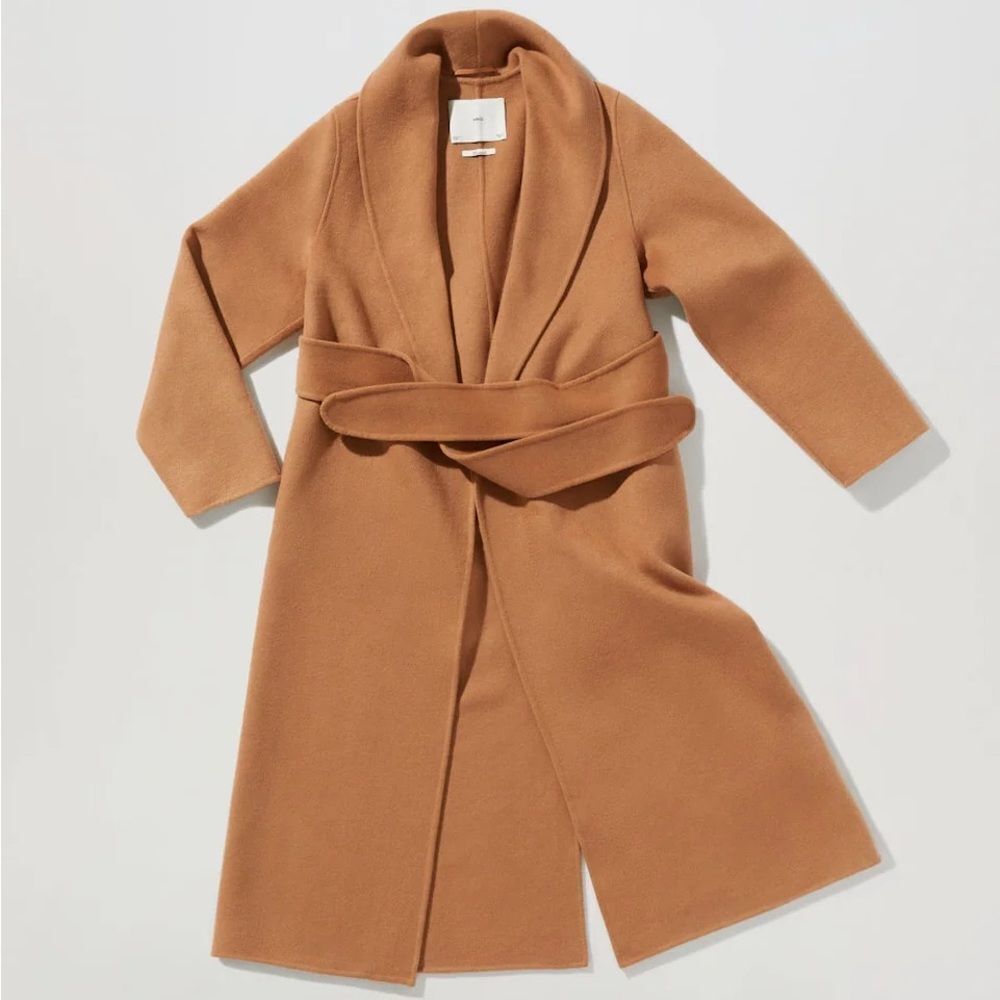 Iconic Mango 76% Wool Handmade Belted Coat Old Money - Picture 11 of 13